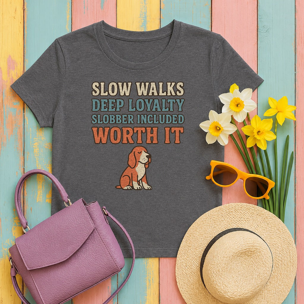 Bracco Italiano Slow Walks Deep Loyalty Tee in Dark Grey Heather
