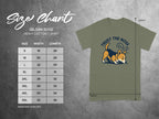 Size chart for Gildan 5000 heavy cotton t-shirt with dimensions measured in inches.