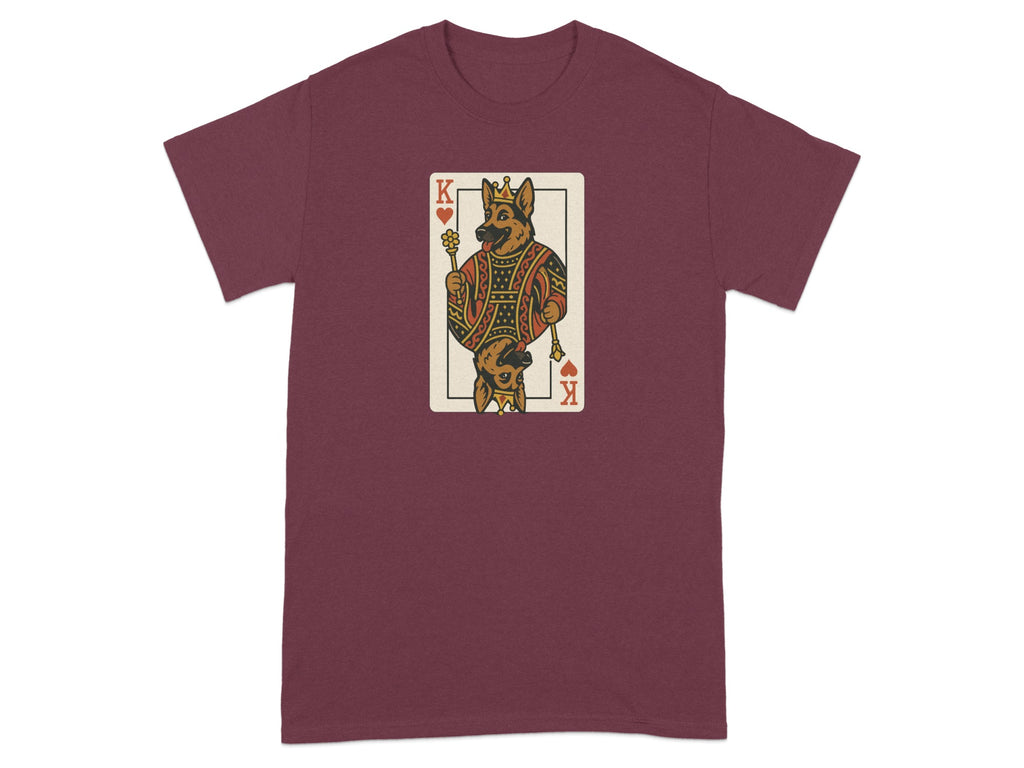 King Card Dog Graphic Design T-Shirt Apparel