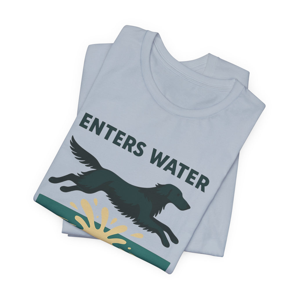 Flat-Coat Enters Water at Full Speed Tee