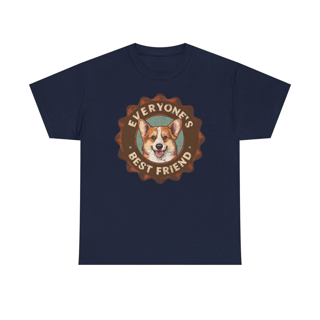 Everyone's Best Friend Corgi Dog With Sign Design T-Shirt