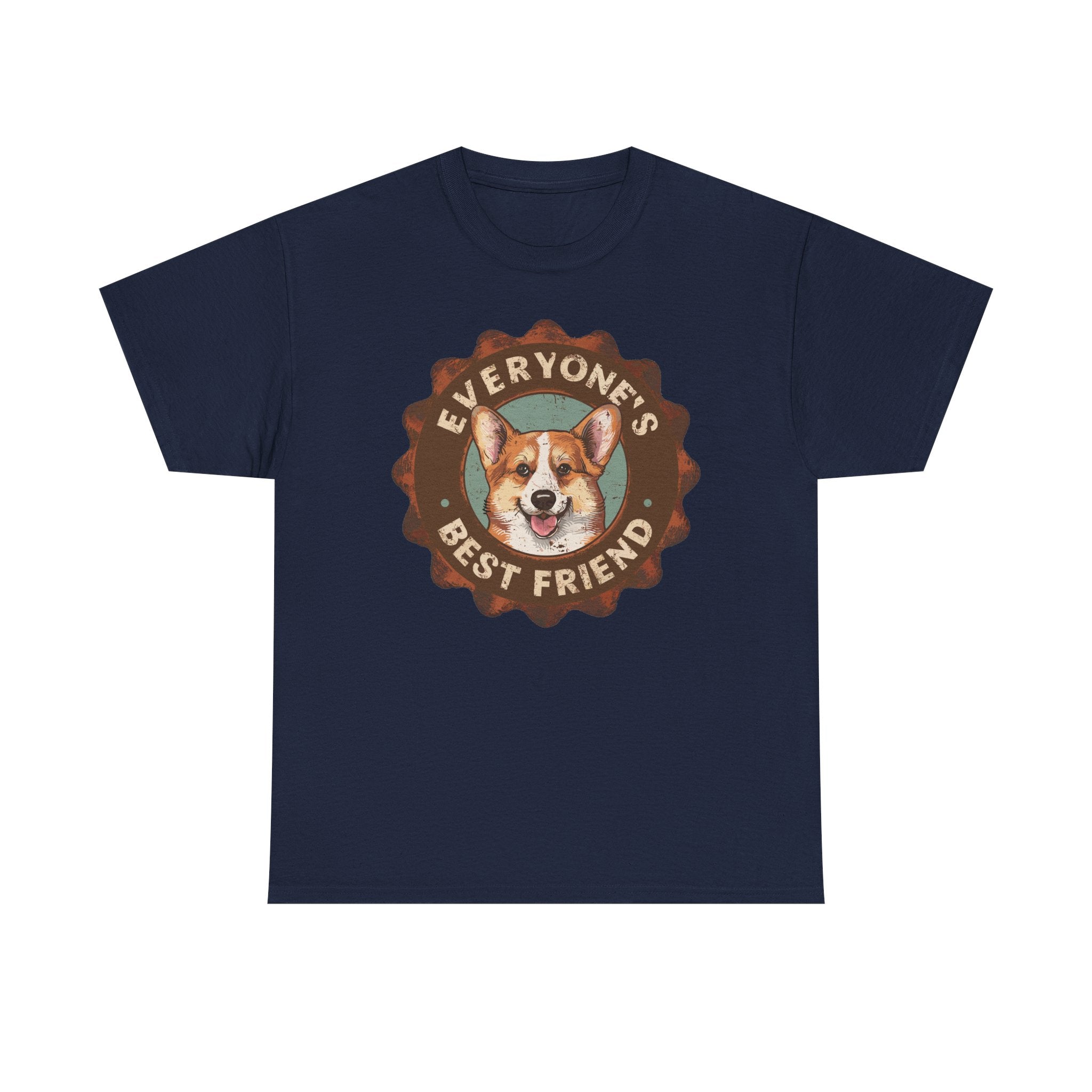 Everyone's Best Friend Corgi Dog With Sign Design T-Shirt