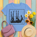 Upside Down Sleeping Greyhound T-Shirt in Carolina Blue