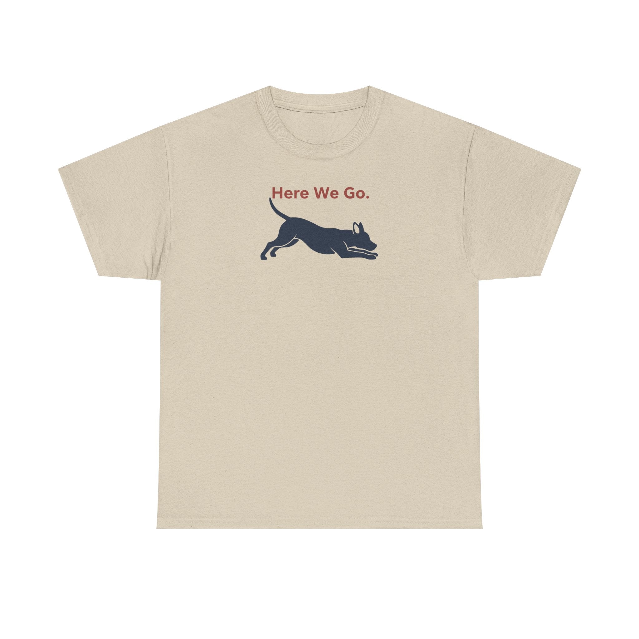 Here We Go. Dog Running Silhouette T-Shirt