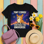 w4hero tiny-corgi-controls-the-universe-graphic-design- tee flat lay hero v8