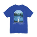 Paws and Reflect White Dog Back Print Tee in True Royal, back