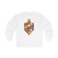 Golden Retriever Hanukkah Dreidel long sleeve tee in White