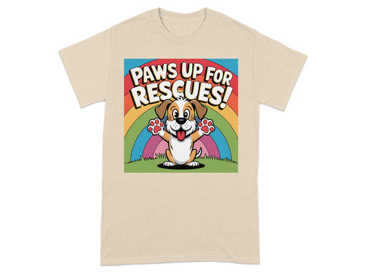 Cheerful animal rescue graphic tee product type