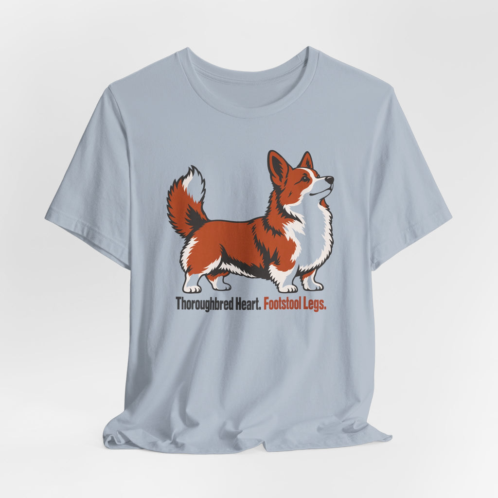 Thoroughbred Heart Footstool Legs Corgi T-Shirt