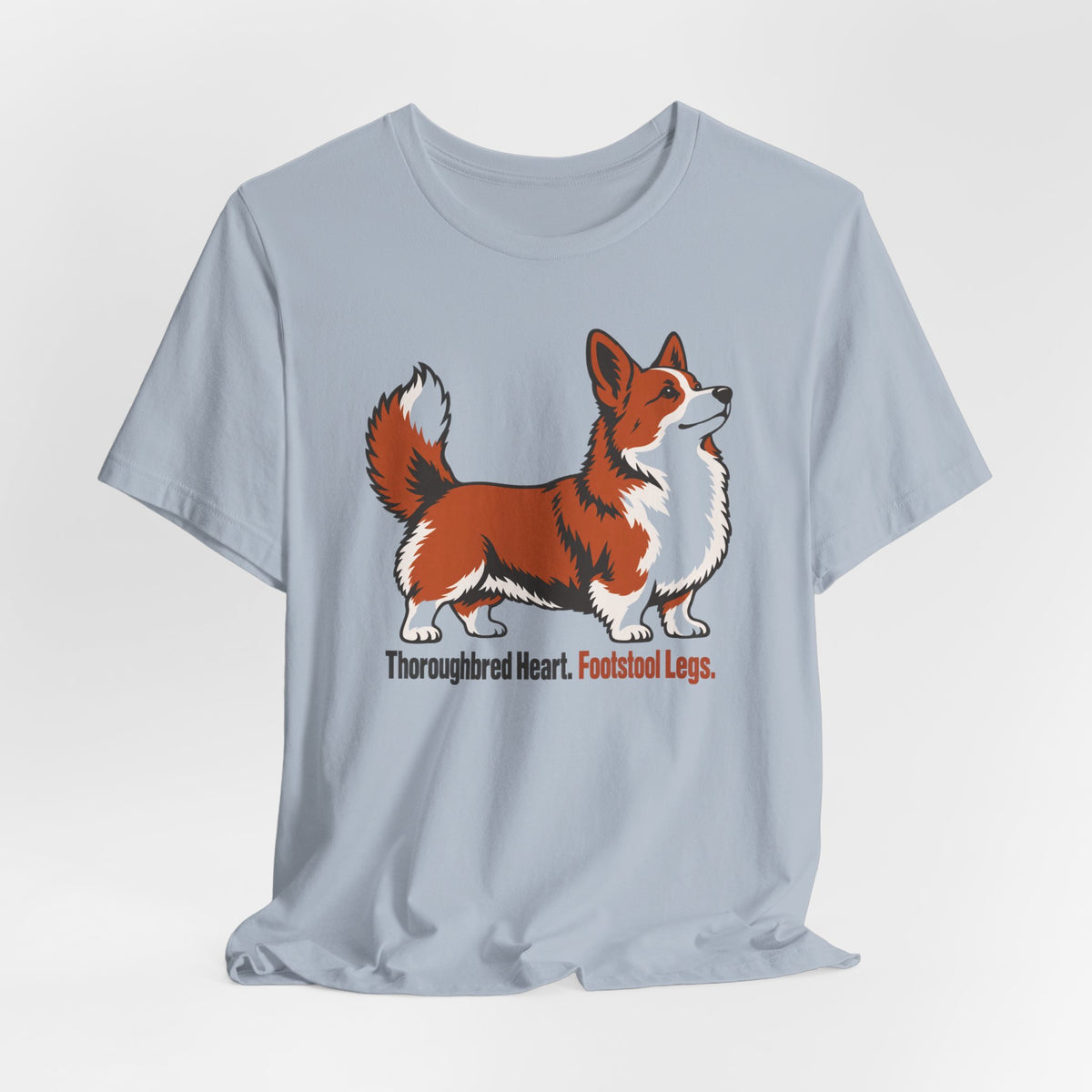 Thoroughbred Heart Footstool Legs Corgi T-Shirt