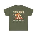 Slow Down, Enjoy Walks Basset Hound T-Shirt