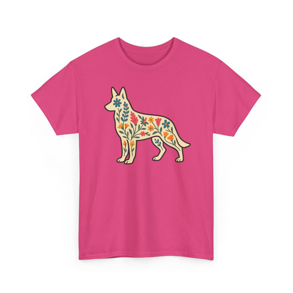 Floral German Shepherd T-Shirt