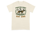 Pointing Since Day One Hunting Dog Graphic Tee