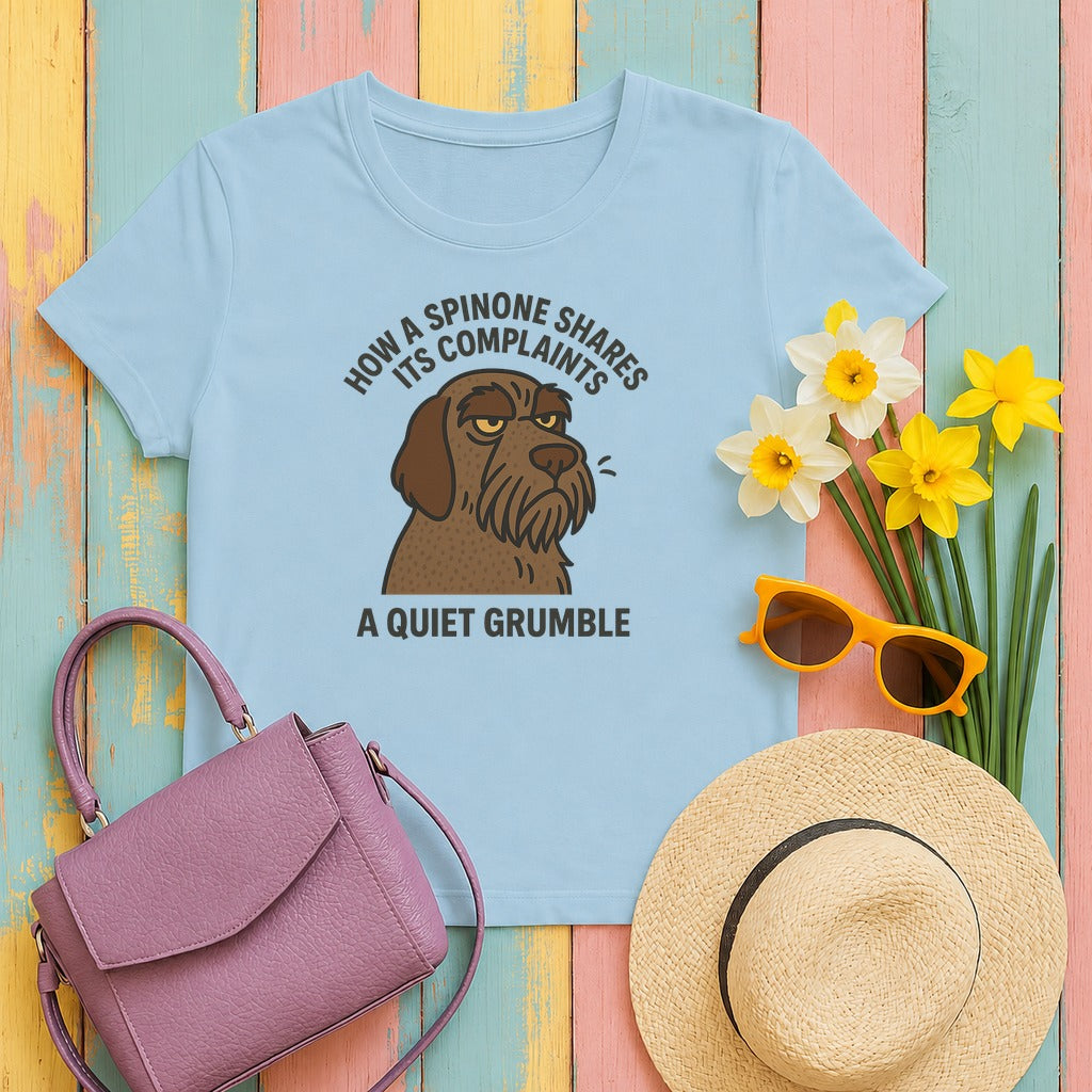 Spinone Italiano A Quiet Grumble Tee in Light Blue