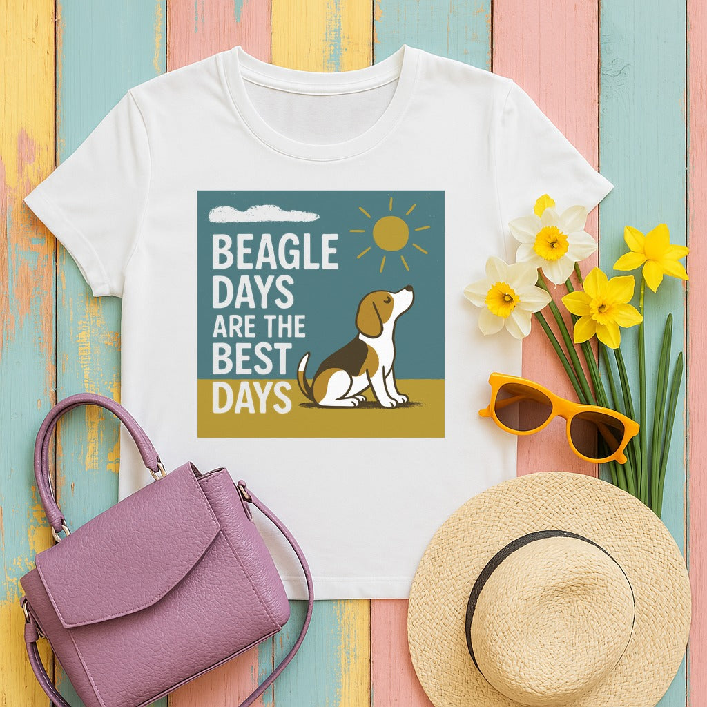 Beagle Days Retro Sunshine T-shirt in White
