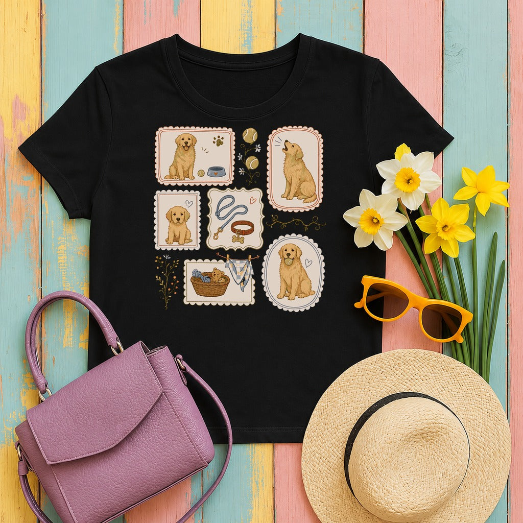 w3hero cozy-golden-retriever-vignettes-t-shirt tee flat lay hero v8