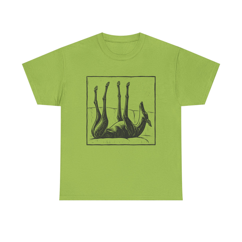 Upside Down Sleeping Greyhound T-Shirt