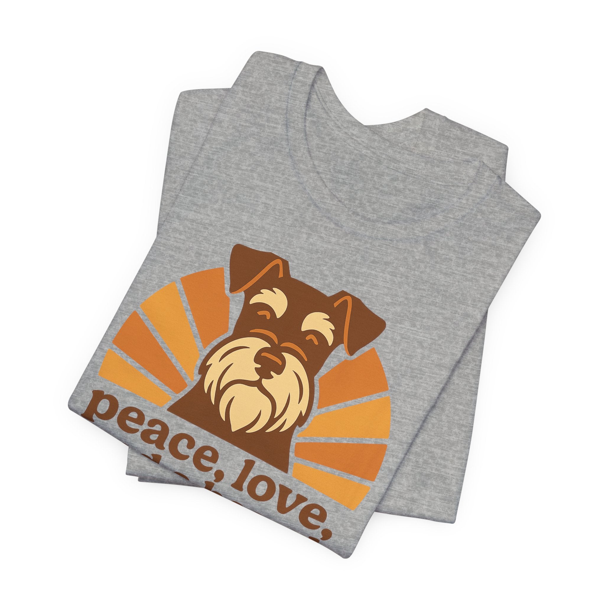 Peace Love and a Beard Schnauzer T-Shirt