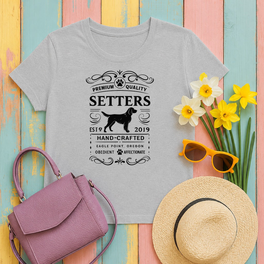 Premium Quality Setters EST 2019 Hand Crafted T-Shirt in Sport Grey