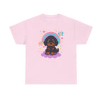 Cute Puppy Gordon Setter On Cloud Under Rainbows Stars and Hearts T-Shirt