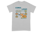 Corgi humor diagram showing "Corgi Logic" and a corgi with a toy in its mouth.