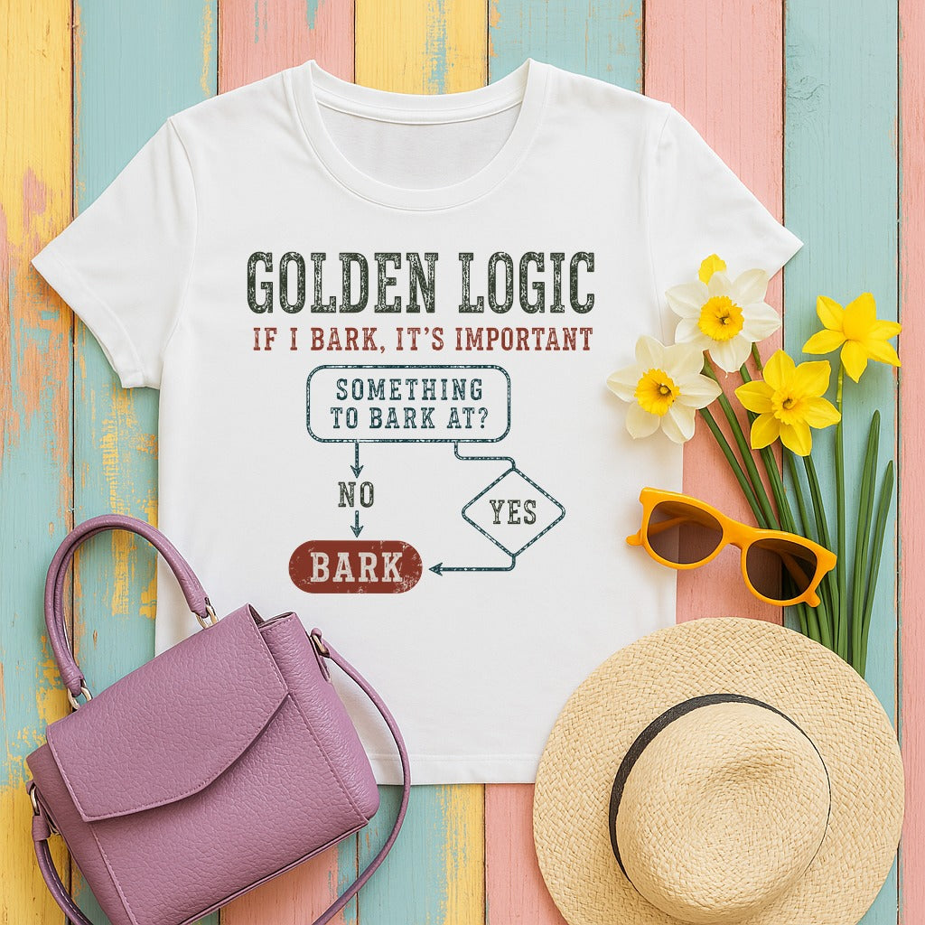 golden-logic-bark-flowchart tee flat lay hero v8