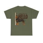 Leaning Hello Coonhound T-Shirt
