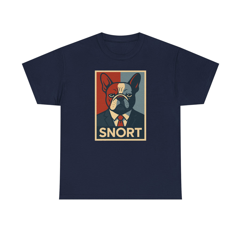 Snort French Bulldog Dog with Suit Design Funny T-Shirt