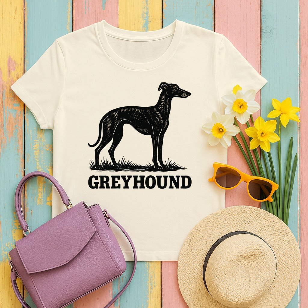 Greyhound Silhouette Tee in Natural