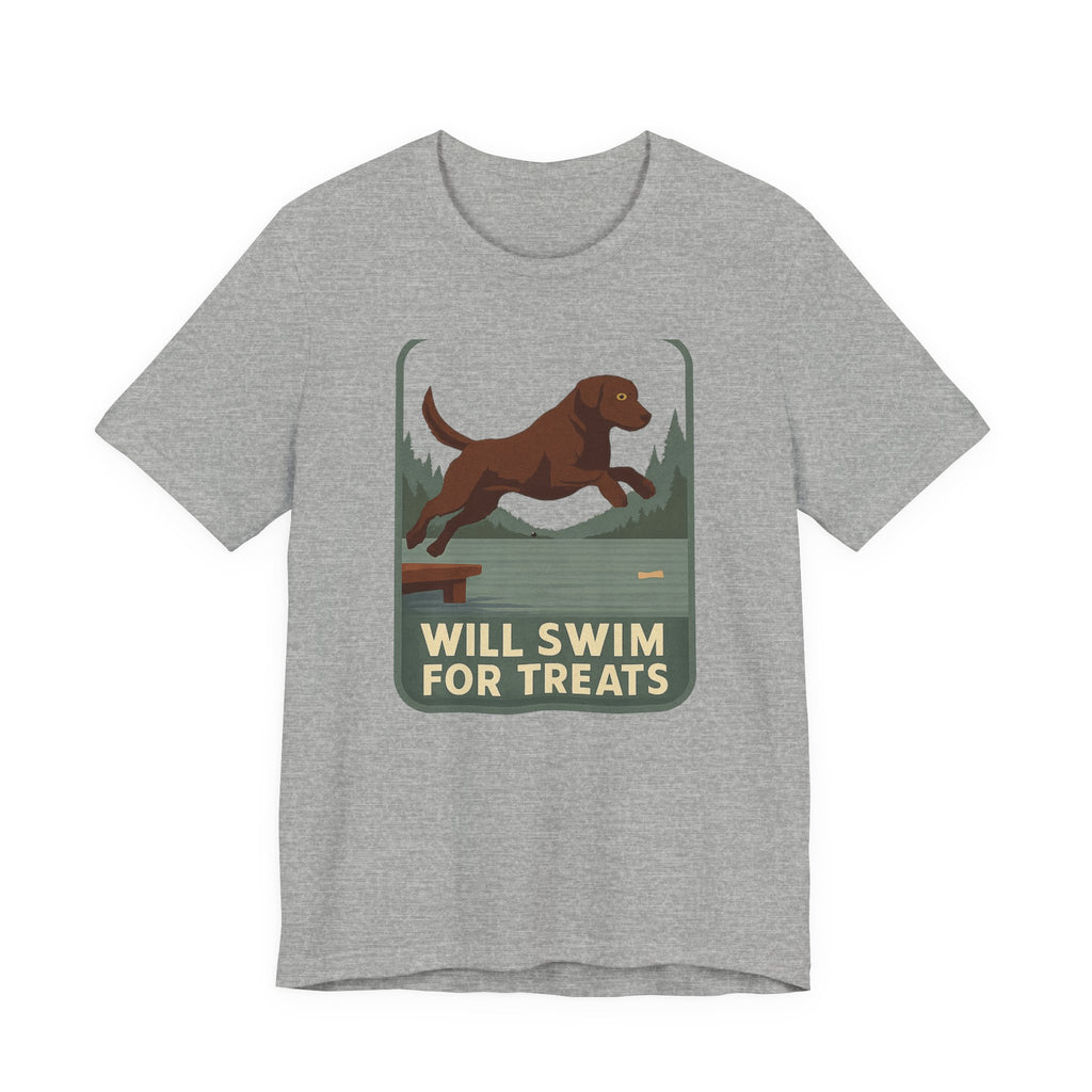 Chocolate Lab Will Swim for Treats Tee