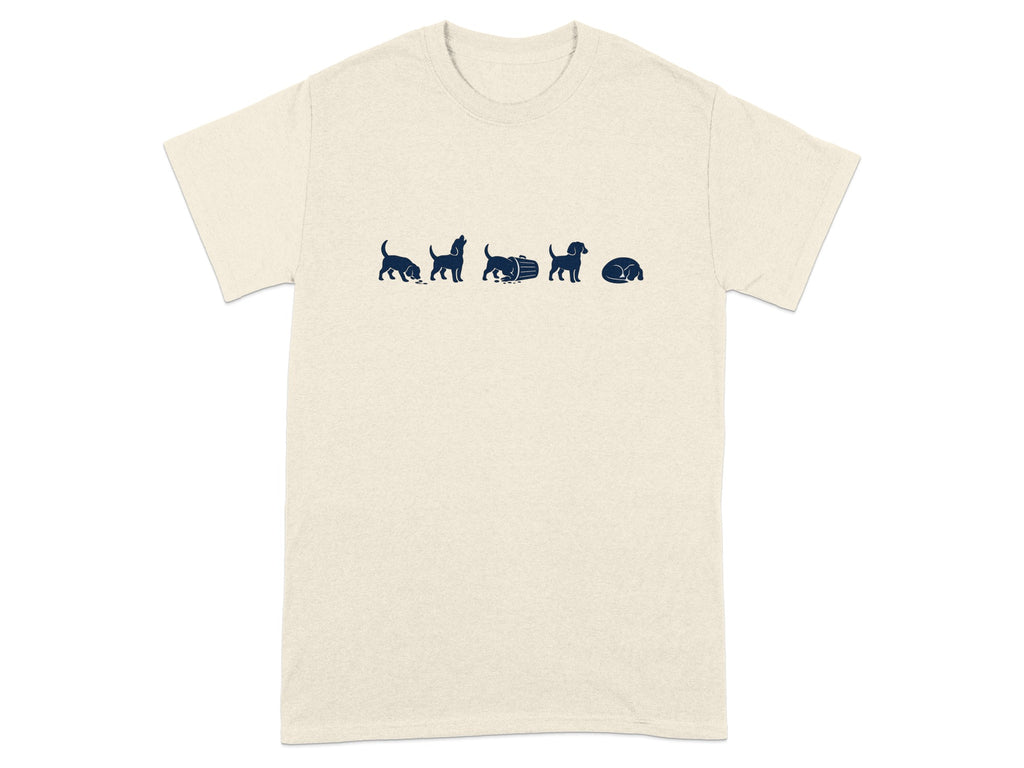 Dark blue silhouette of five
