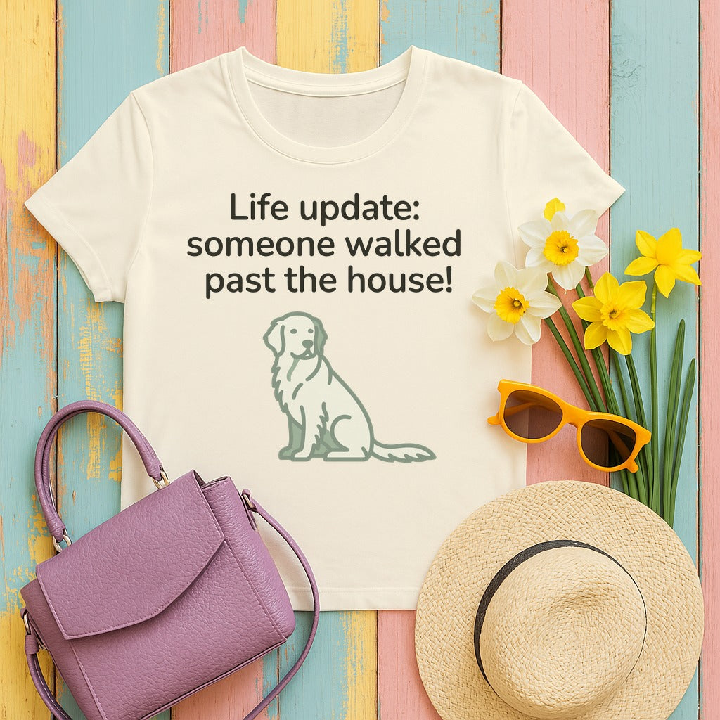 The Vigilant Pup's Daily Briefing T-Shirt in Natural