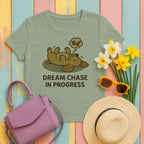 cocker spaniel dream-chase tee flat lay hero