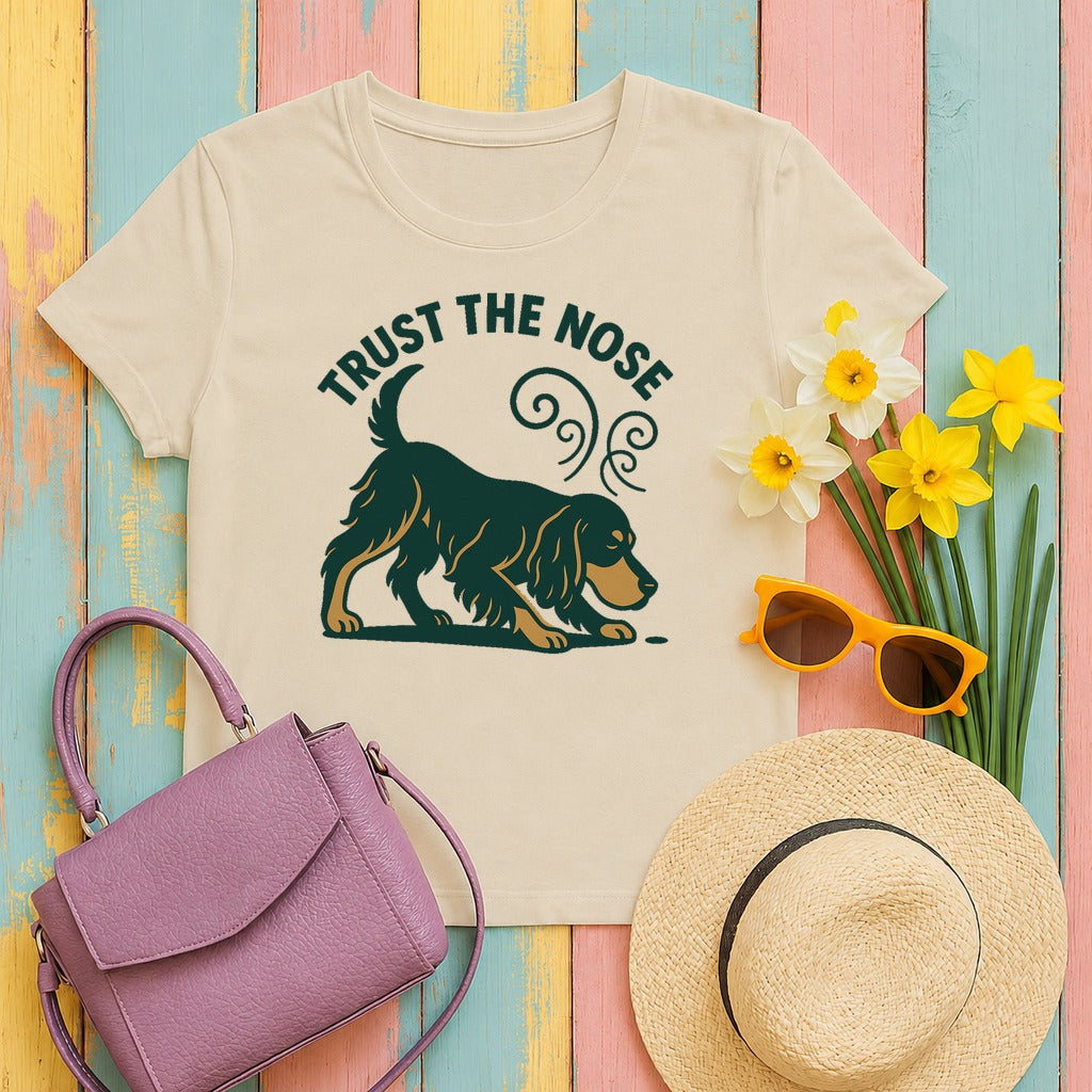 Trust the Nose Gordon Setter T-Shirt in Sand