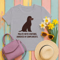 Irish Water Spaniel Unmoved By Compliments Tee in Athletic Heather