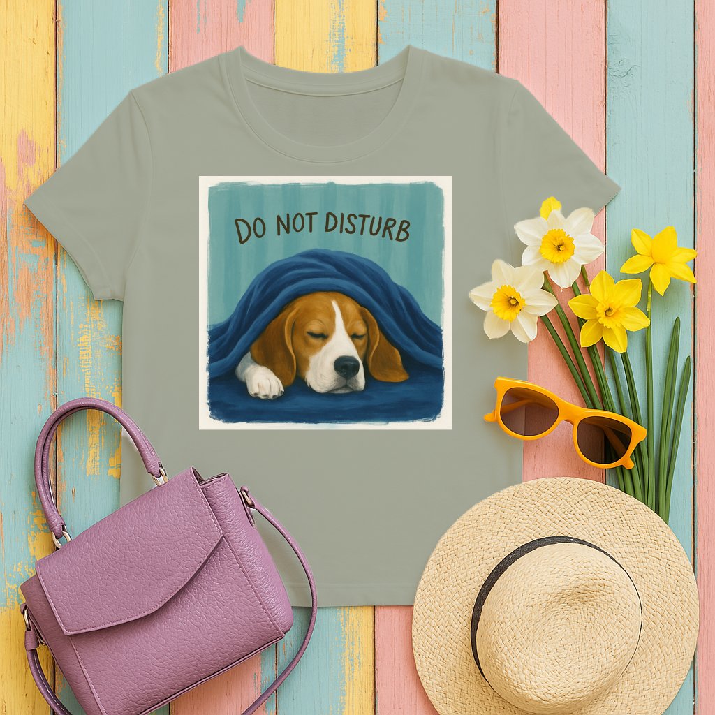 Do Not Disturb Sleeping Dog Design on Shirt product type