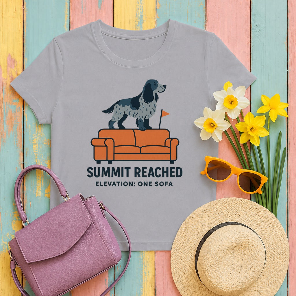 English Cocker Summit Reached Tee in Athletic Heather