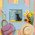 Dog Days Happy Black Lab T-Shirt in Light Blue