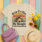 migbackfill sorry-i-m-late-beagle-t-shirt tee flat lay hero v8