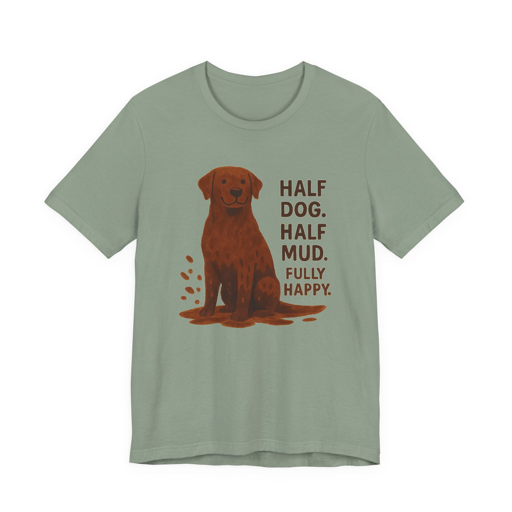 Chocolate Lab Half Dog Half Mud Tee