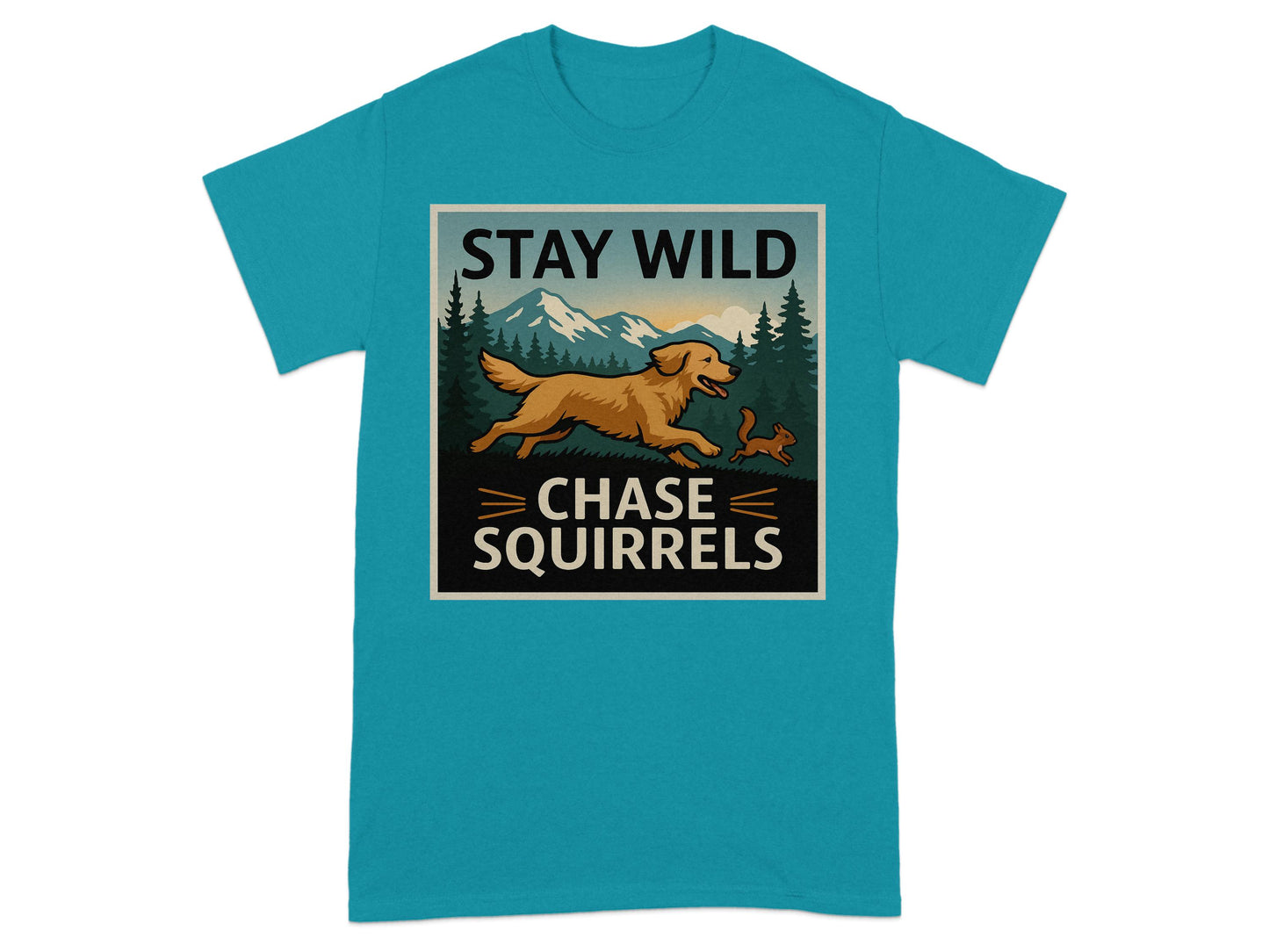 Stay Wild Chase Squirrels Graphic T-Shirt product type
