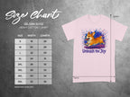 Gildan 5000 heavy cotton t-shirt size chart with corgi graphic.