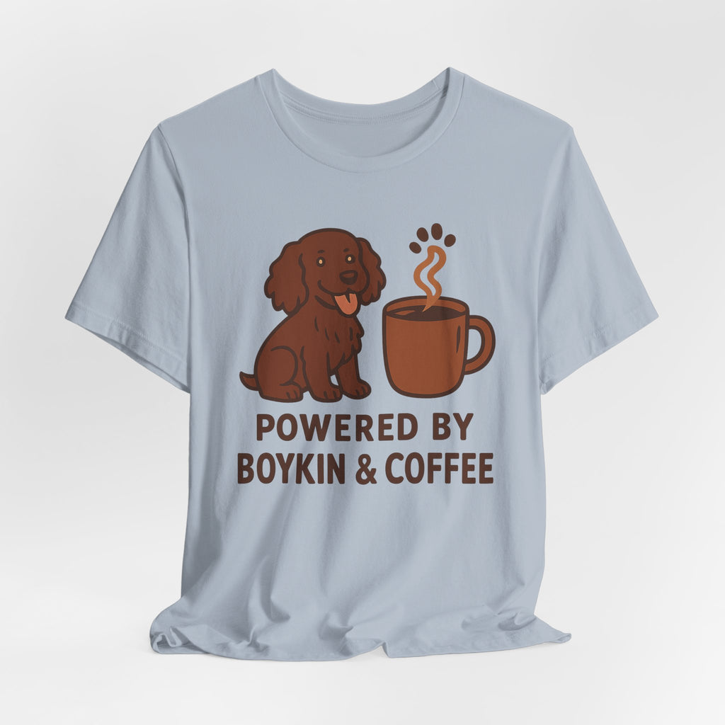 Boykin Spaniel Powered by Boykin & Coffee Tee