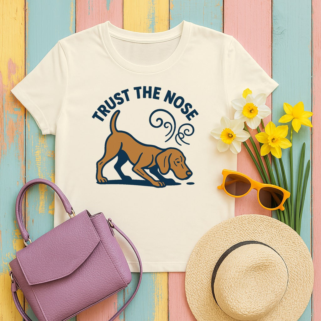 Trust The Nose Vizsla T-Shirt in Natural