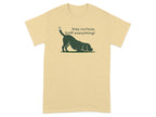 T-shirt with a dog sniffing and text "Stay curious, sniff everything!".