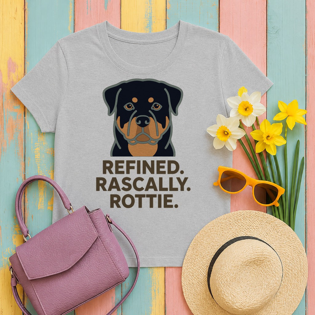 Refined Rascally Rottie Graphic T-Shirt in Sport Grey