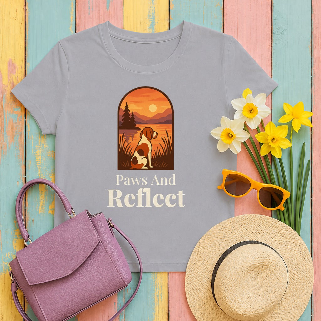 Bracco Italiano Paws and Reflect Tee in Athletic Heather