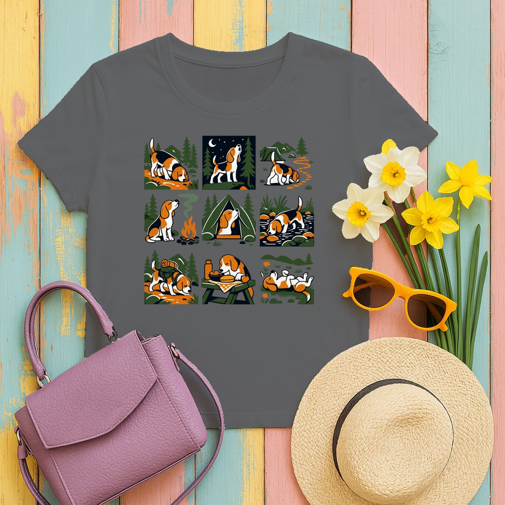Beagle & Camp Life T-Shirt in Graphite Heather