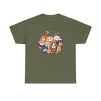 Dogs in Pumpkin Pile Autumn Festive Season Graphic T-Shirt