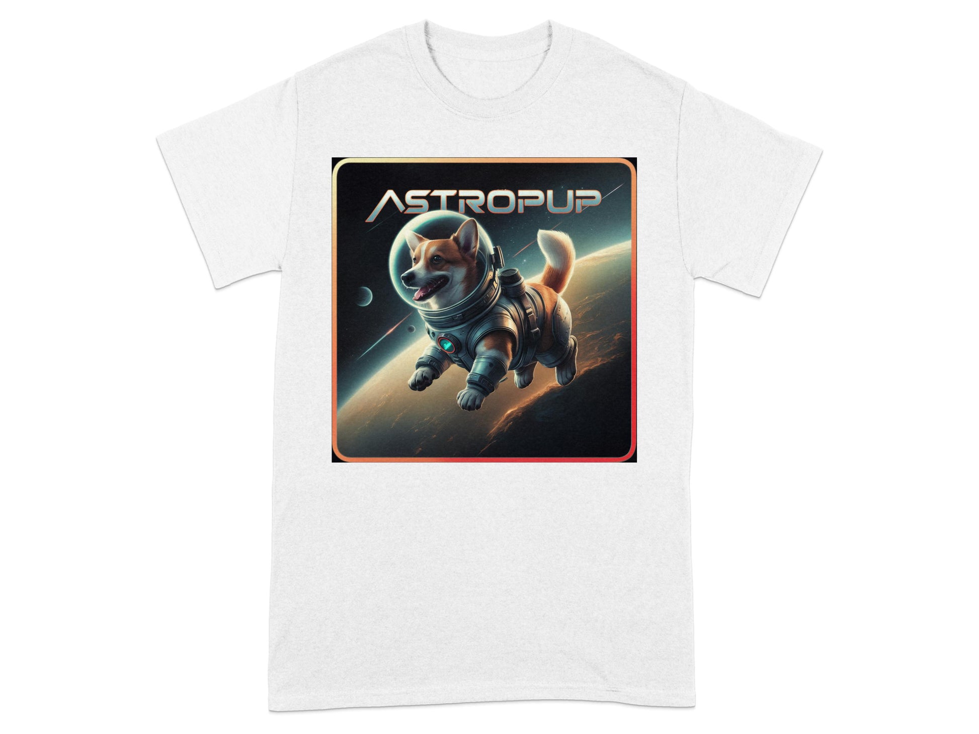 Astropup Dog Astronaut Scenic Print T-Shirt product
